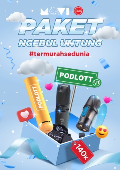 PAKET NGEBUL UNTUNG KUY PODLOTT V3 FREE LIQUID NICSAL99+ RANDOM