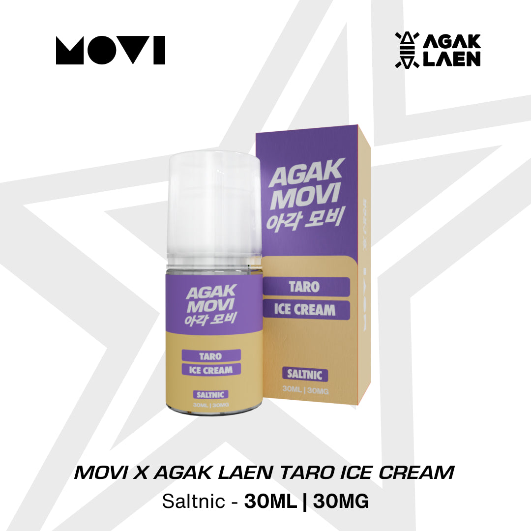 (PRE ORDER) LIQUID MOVI X AGAK LAEN - TARO ICE CREAM SALTNIC 30MG 30ML