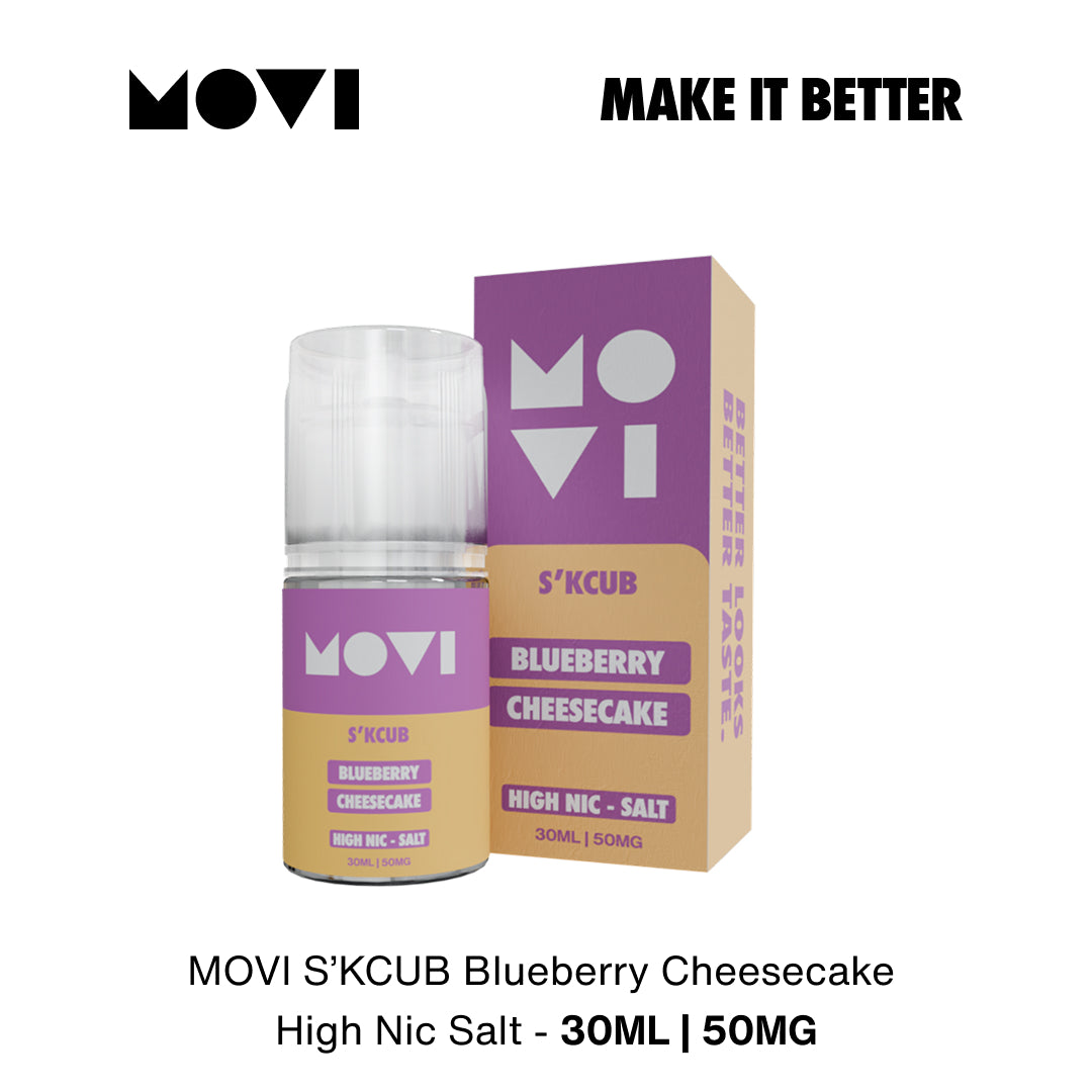 MOVI NICSAL99+ SKCUB atau BUCKS CREAM BLUEBERRY CHEESECAKE SALT NIC