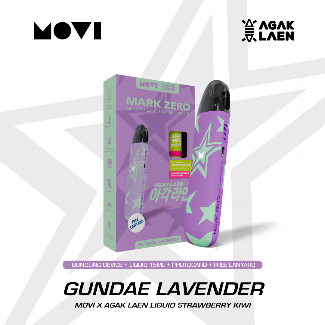 (PRE ORDER) POD MARK ZERO KIT X AGAK LAEN GUNDAE LAVENDER + LIQUID MOVI AGAK STRAWBERRY KIWI 30MG 15ML