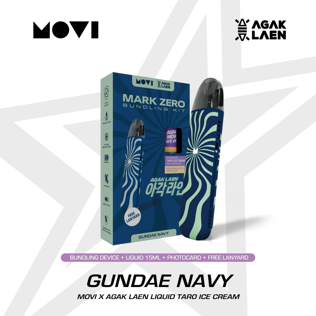 (PRE ORDER) POD MARK ZERO KIT X AGAK LAEN GUNDAE NAVY + LIQUID MOVI AGAK TARO ICE CREAM 30MG 15ML