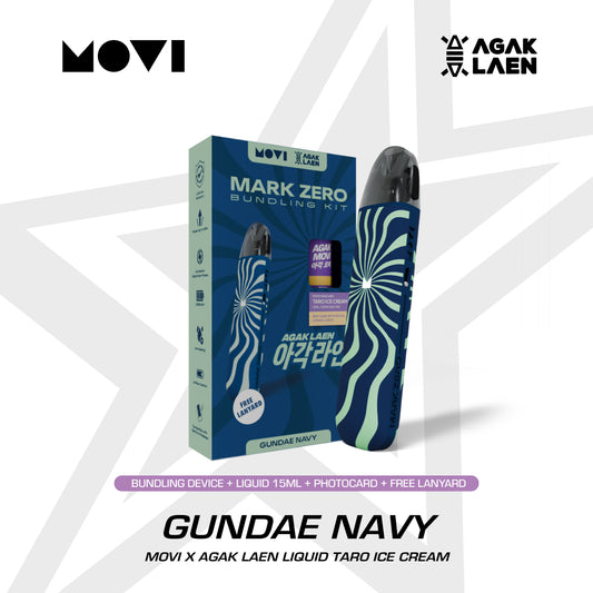 POD MARK ZERO KIT X AGAK LAEN GUNDAE NAVY + LIQUID MOVI AGAK TARO ICE CREAM 30MG 15ML