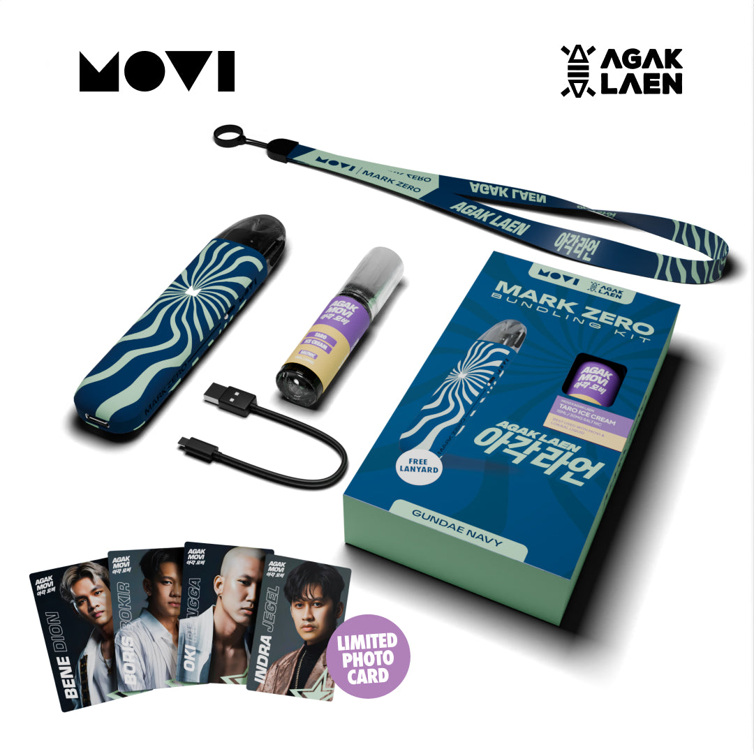(PRE ORDER) POD MARK ZERO KIT X AGAK LAEN GUNDAE NAVY + LIQUID MOVI AGAK TARO ICE CREAM 30MG 15ML