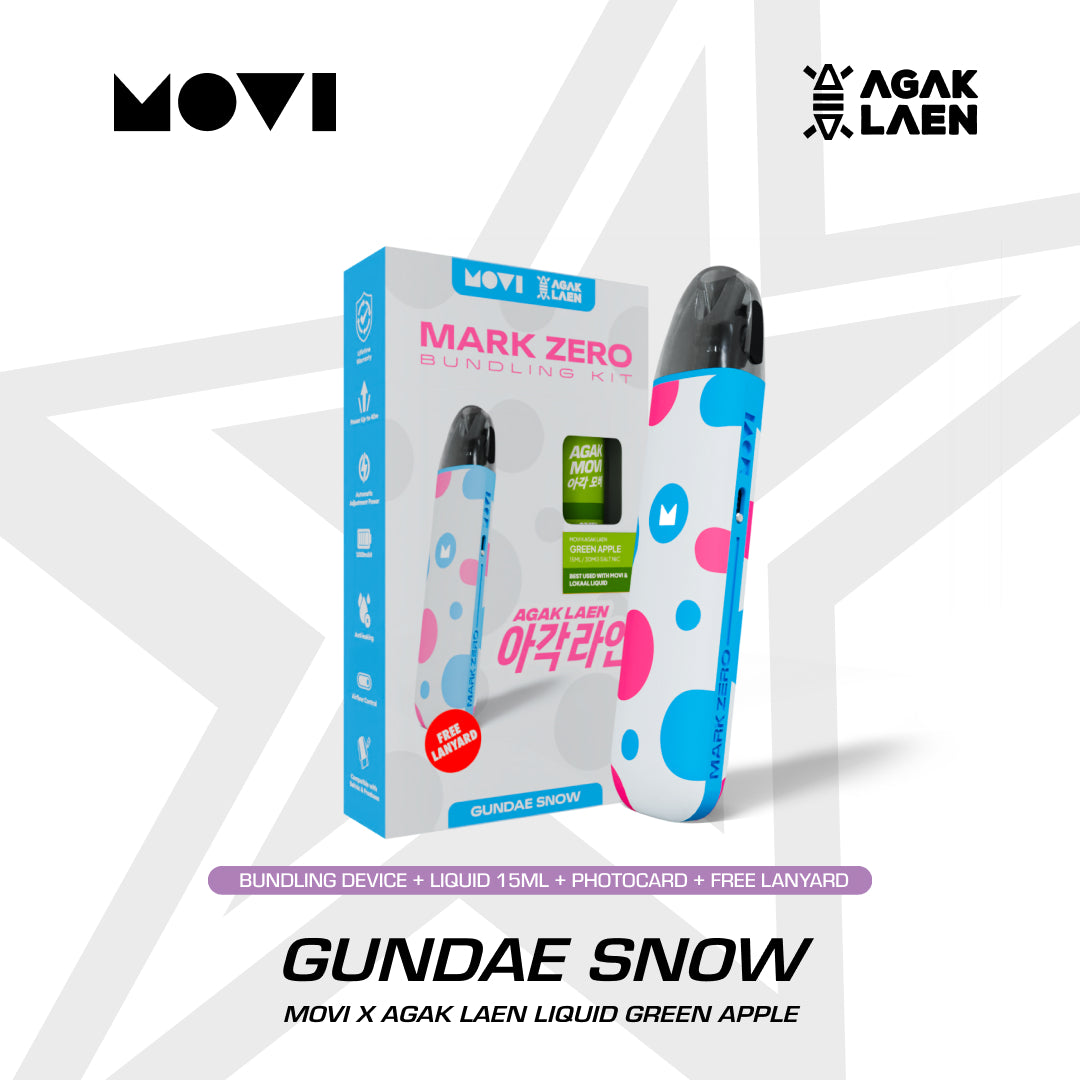 POD MARK ZERO KIT X AGAK LAEN GUNDAE SNOW + LIQUID MOVI AGAK GREEN APPLE 30MG 15ML