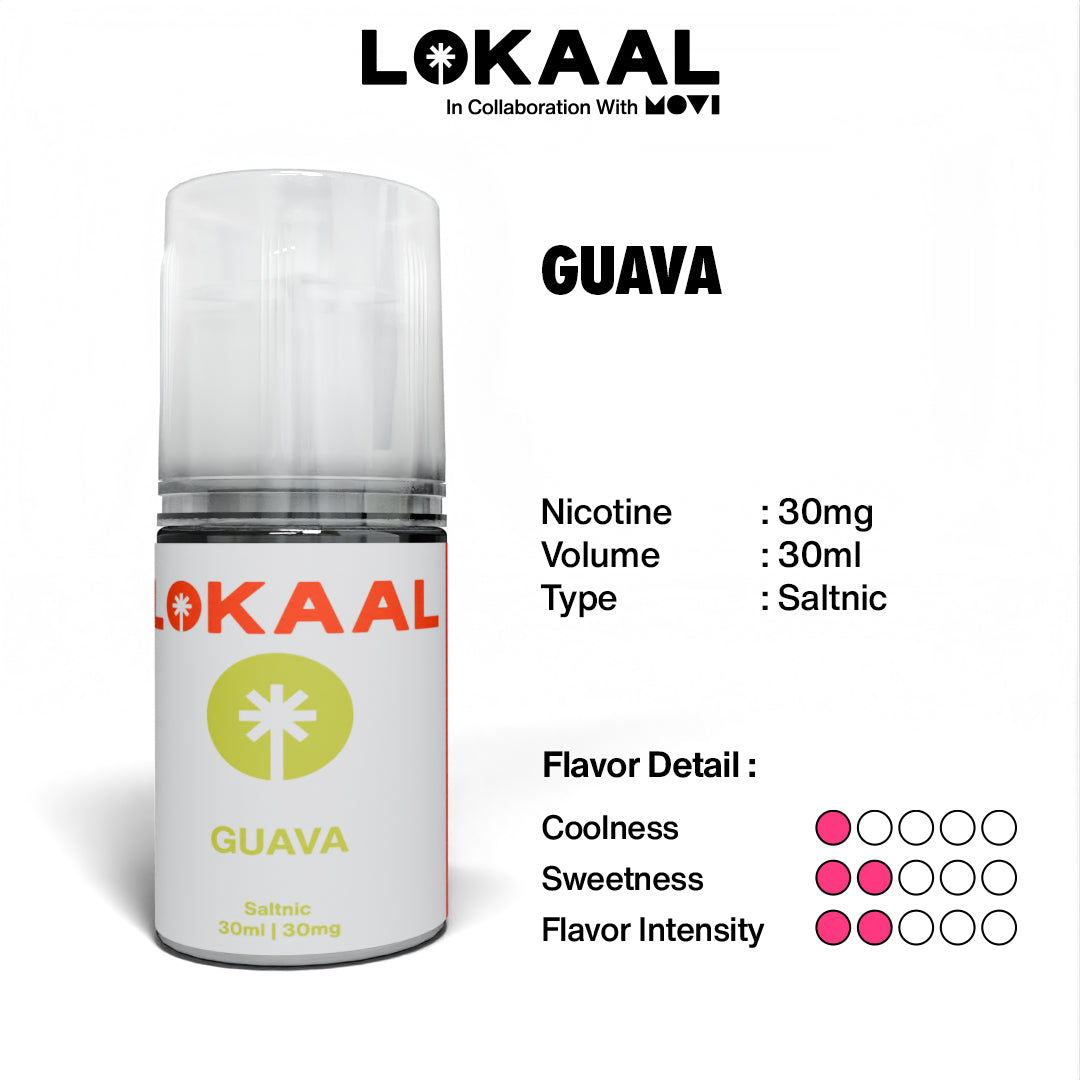 LIQUID LOKAAL SALTNIC GUAVA 30MG 30ML