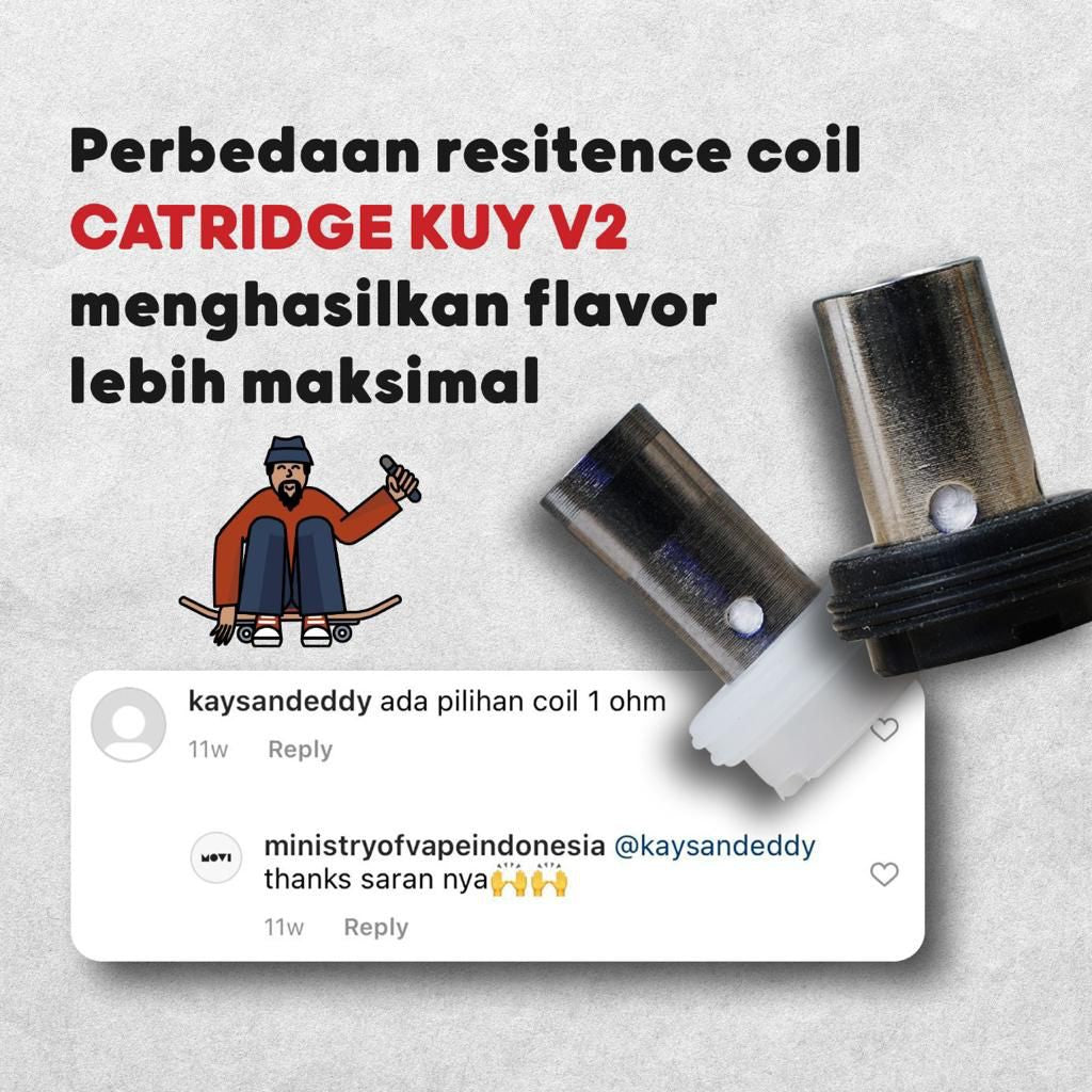 CARTRIDGE KUY 1,0 ohm AUTHENTIC MOVI