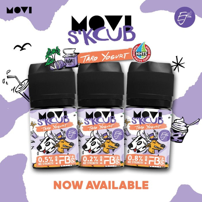 LIQUID MOVI X Ej33VAPE  FB99+ SKCUB TARO YOGURT 60ML