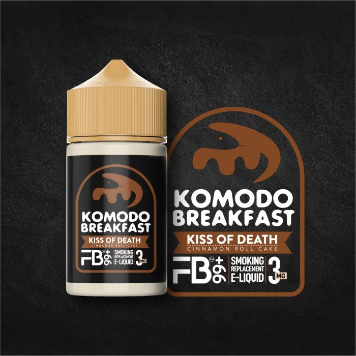 LIQUID FREEBASE 99+ KOMODO BREAKFAST KISS OF DEATH CINAMMON ROLL CAKE