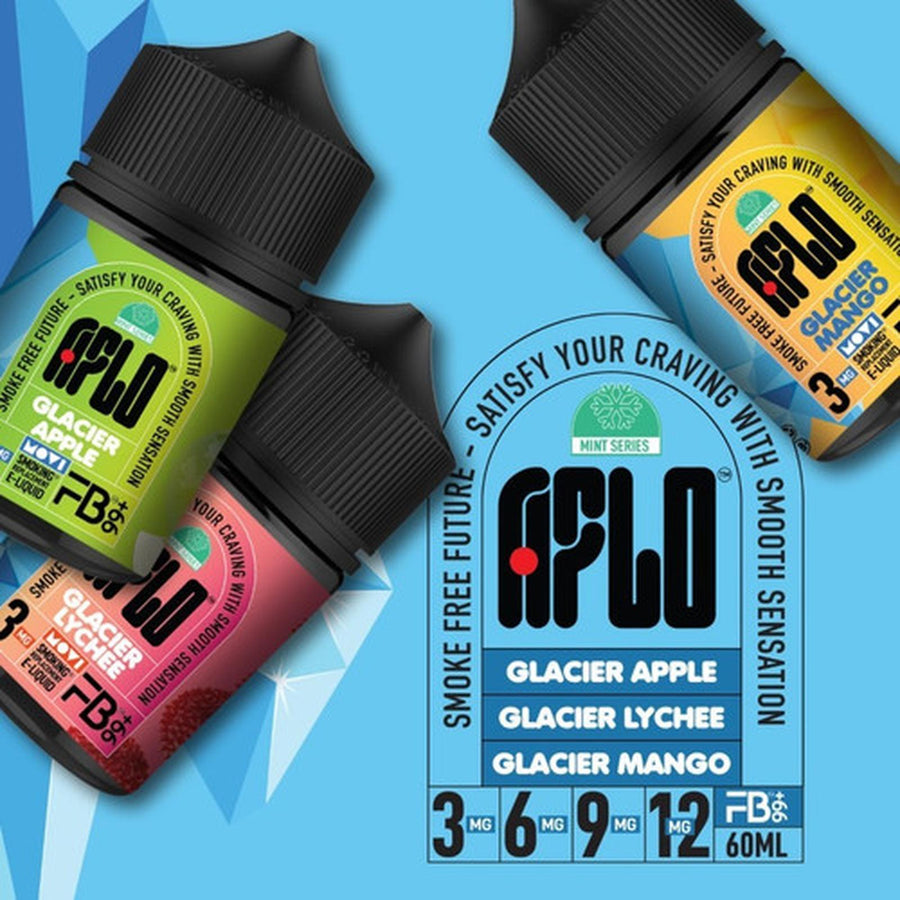 PROMO BUNDLING RANDOM 4 PCS LIQUID FREEBASE AFLO 99+ ICE GLACIER 60ML