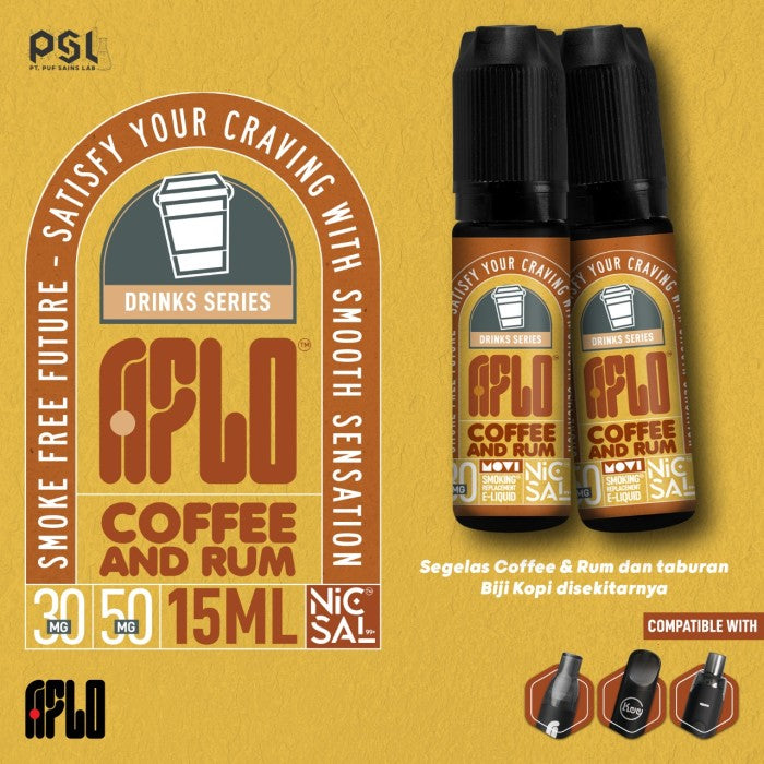 LIQUID AFLO NICSAL99+ COFFEE AND RUM 15ML BY MOVI