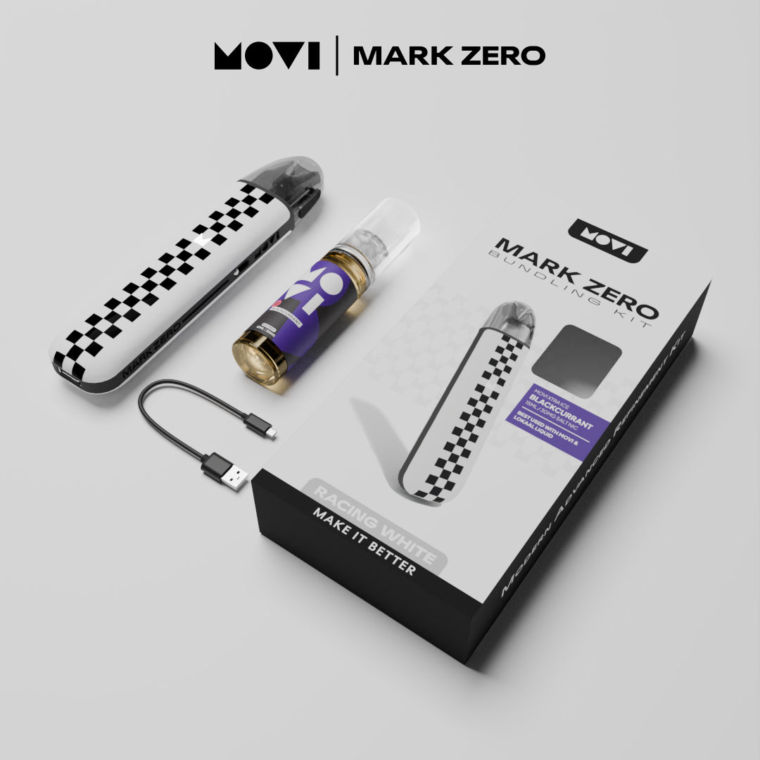 (PO) POD MOVI MARK ZERO RACING WHITE + XTRA ICE BLACKCURRANT 15ML