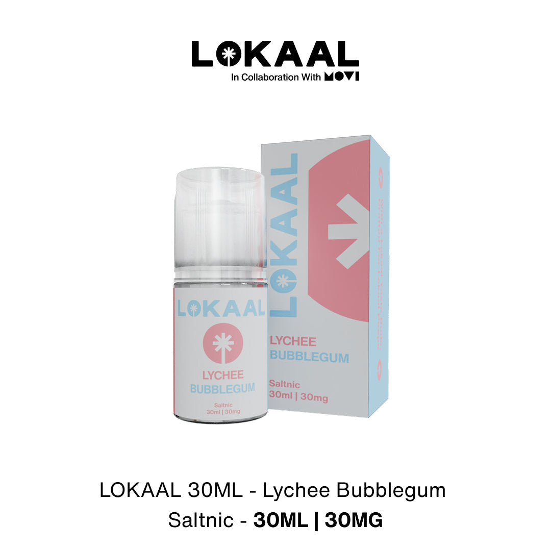 LIQUID LOKAAL SALTNIC LYCHEE BUBBLEGUM 30MG 30ML