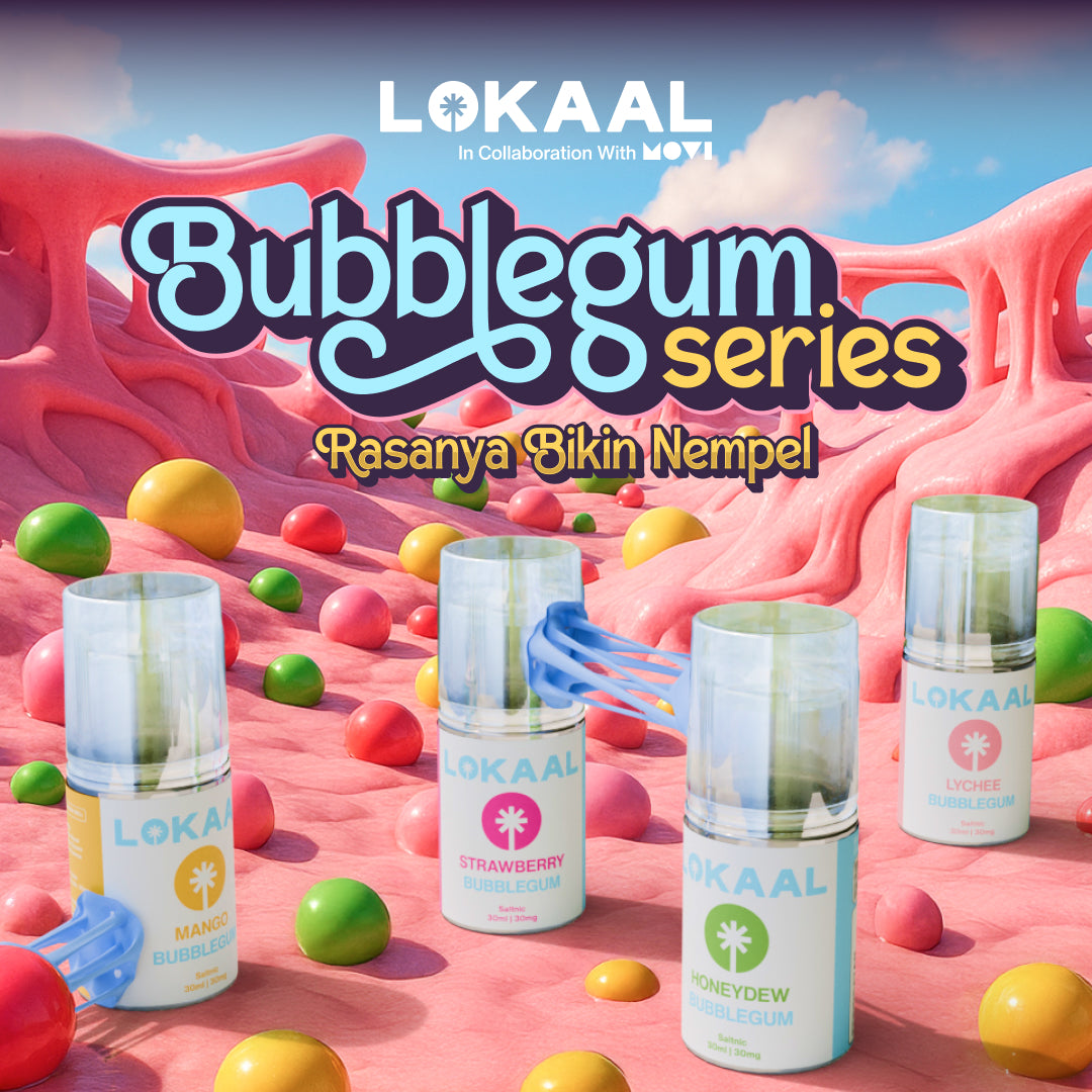 LIQUID LOKAAL SALTNIC STRAWBERRY BUBBLEGUM 30MG 30ML