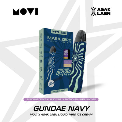 POD MARK ZERO KIT X AGAK LAEN GUNDAE NAVY + LIQUID MOVI AGAK TARO ICE CREAM 30MG 15ML
