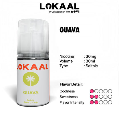 (PRE ORDER) LIQUID LOKAAL SALTNIC GUAVA 30MG 30ML