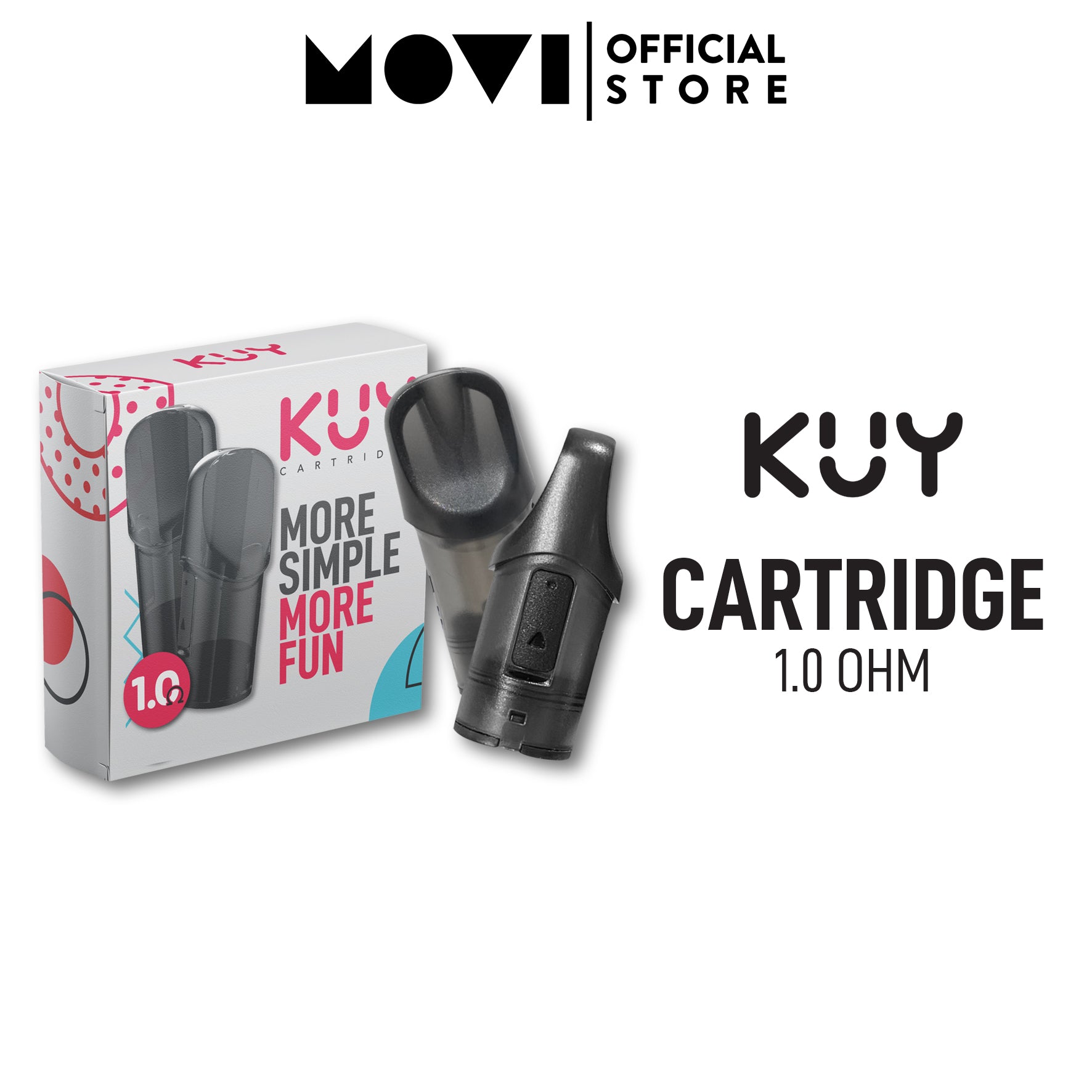 CARTRIDGE KUY 1,0 ohm AUTHENTIC MOVI