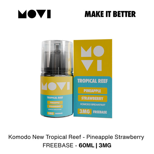 (PRE ORDER) Liquid Movi Freebase 60ml Komodo Series Pineapple Strawberry by Movi