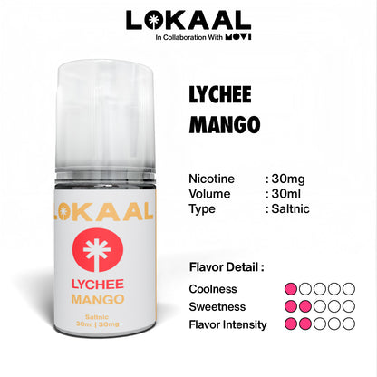 (PRE ORDER) LIQUID LOKAAL SALTNIC LYCHEE MANGO 30MG 30ML