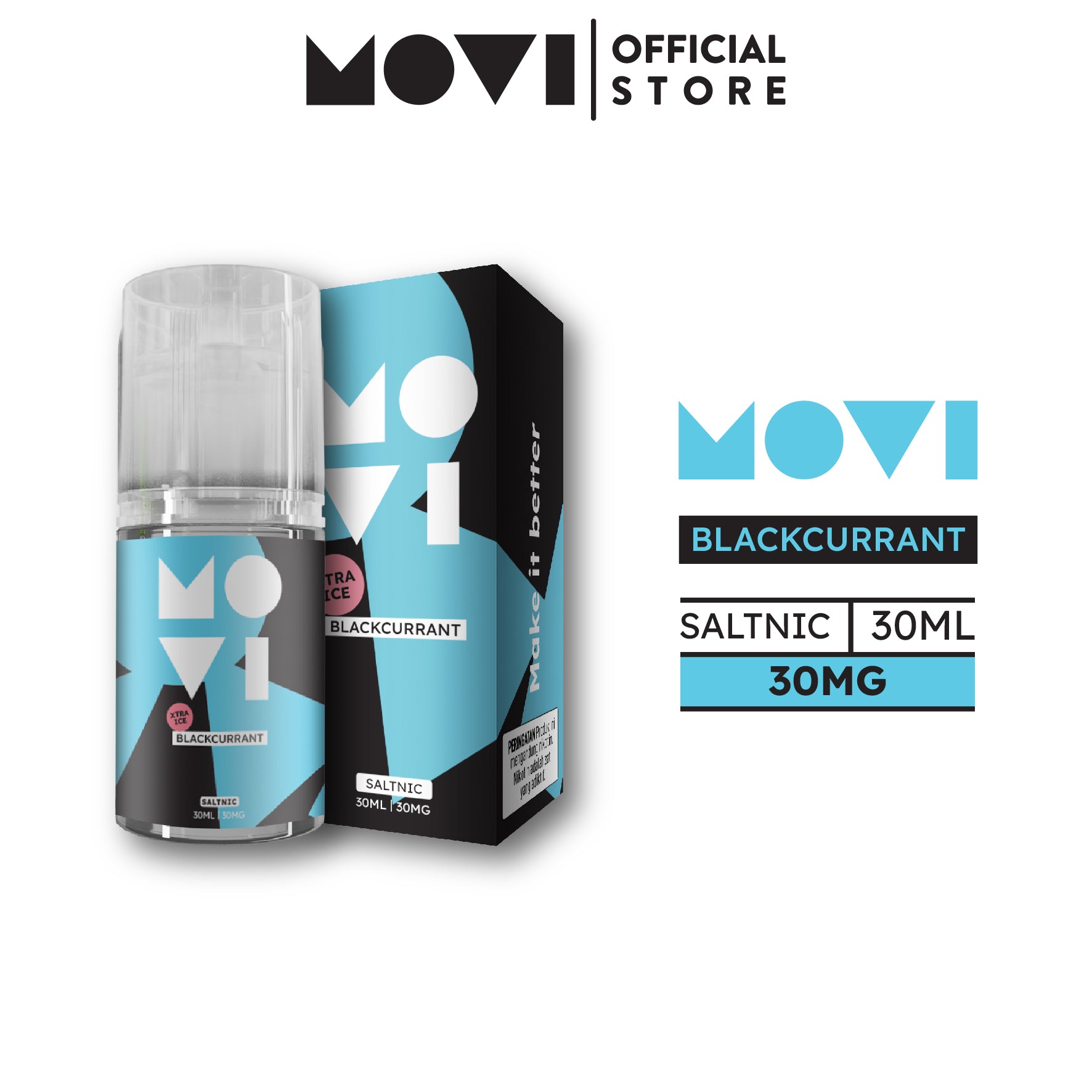 Liquid Movi Blackcurrant 30mg 30ml Saltnic by Movi