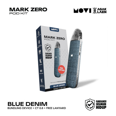 POD MOVI MARK ZERO BUNDLING KIT BLUE DENIM + LANYARD
