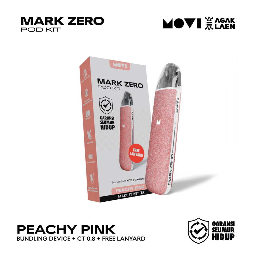 POD MOVI MARK ZERO BUNDLING KIT PEACHY PINK + LANYARD