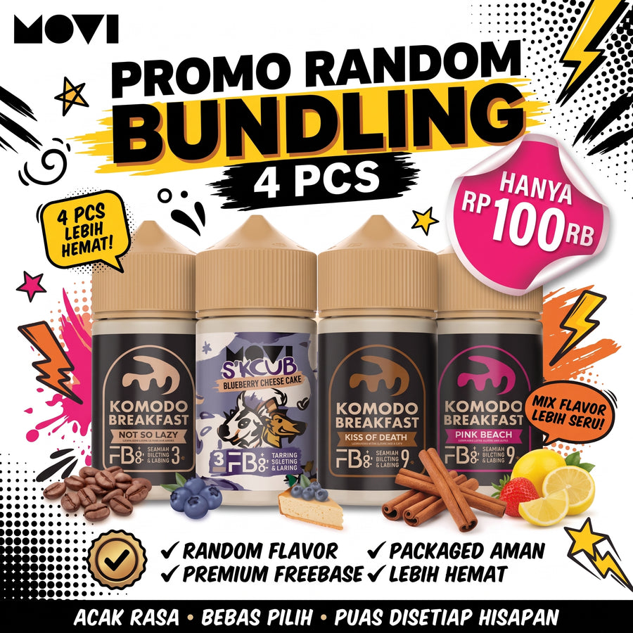 PROMO CUKAI FREEBASE Random 60ml 4 PCS