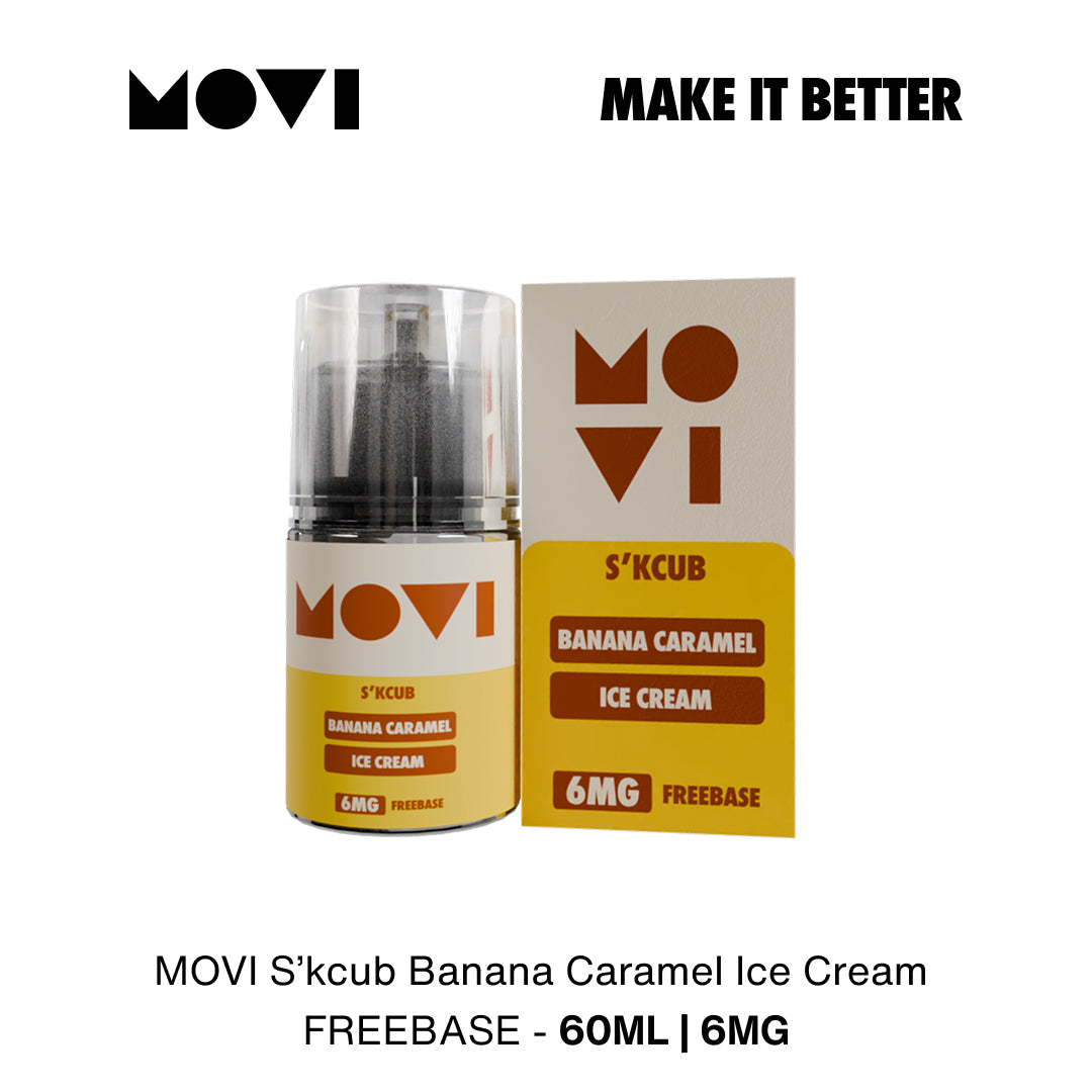 (PRE ORDER) Liquid Movi Freebase 60ml Skcub Series Banana Caramel Ice Cream by Movi