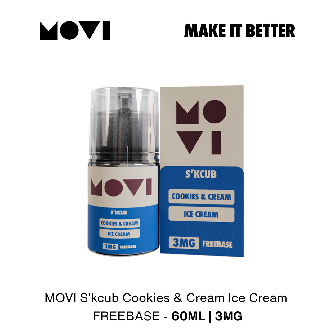 (PRE ORDER) Liquid Movi Freebase 60ml Skcub Series Cookies & Cream by Movi