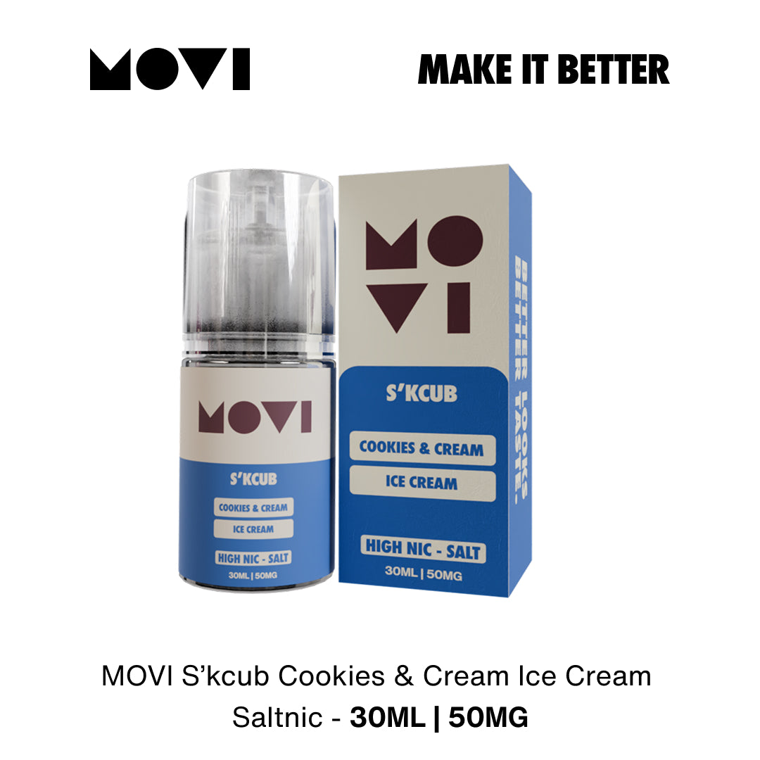 (PRE ORDER) Movi Skcub Series by Movi - Cookies and Cream Liquid Saltnic