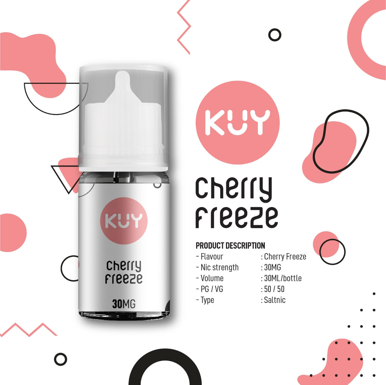 LIQUID KUY SALT CHERRY FREEZE 30MG 30ML BY MOVI